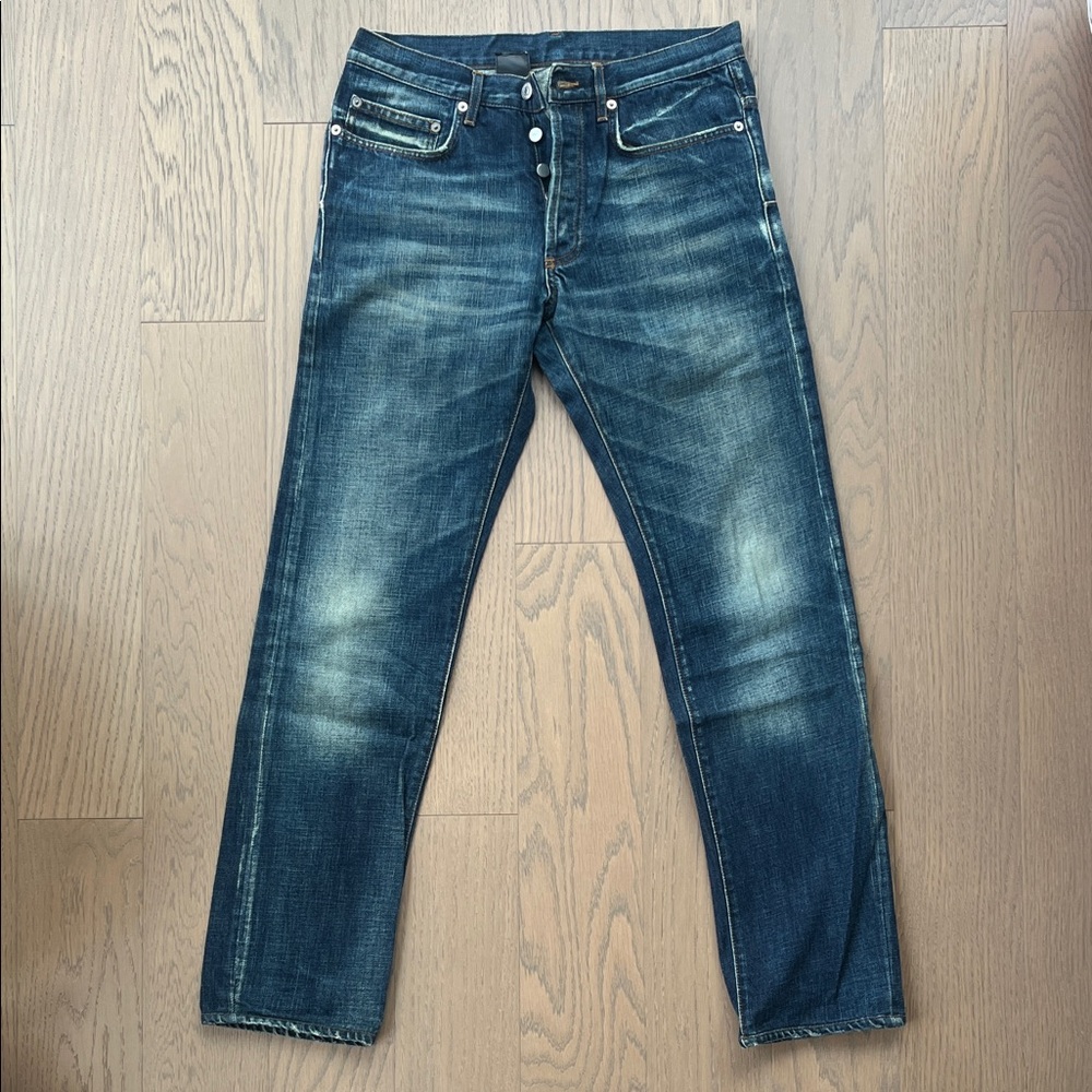 Dior Men's Dark Blue Straight Jeans